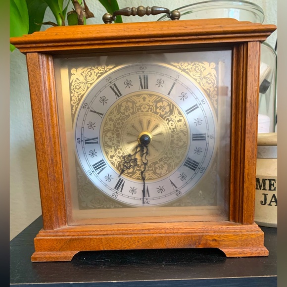 unknown Other - Vintage wood desk clock